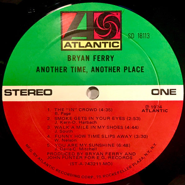 Bryan Ferry : Another Time, Another Place (LP, Album, MO )