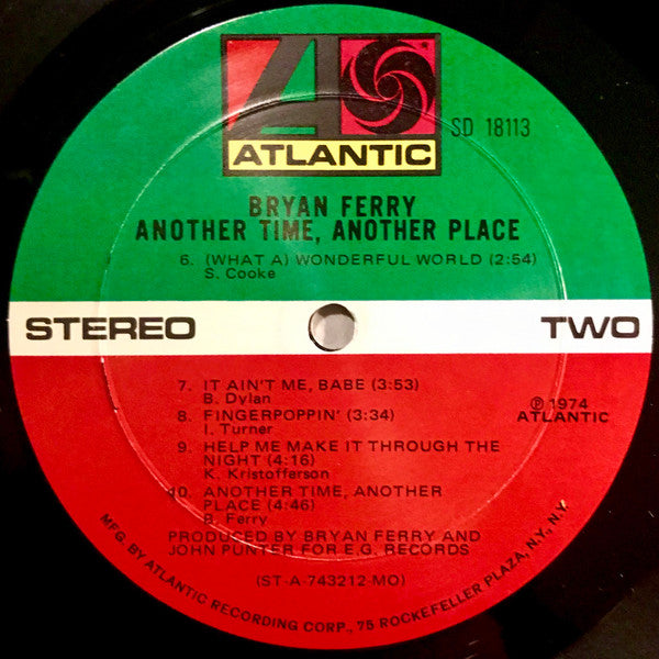 Bryan Ferry : Another Time, Another Place (LP, Album, MO )
