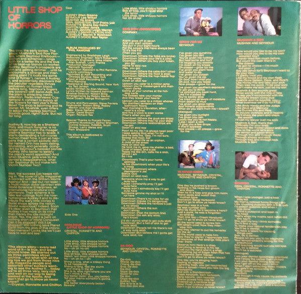 Howard Ashman & Alan Menken : Little Shop Of Horrors - Original Cast Album (LP, Album)