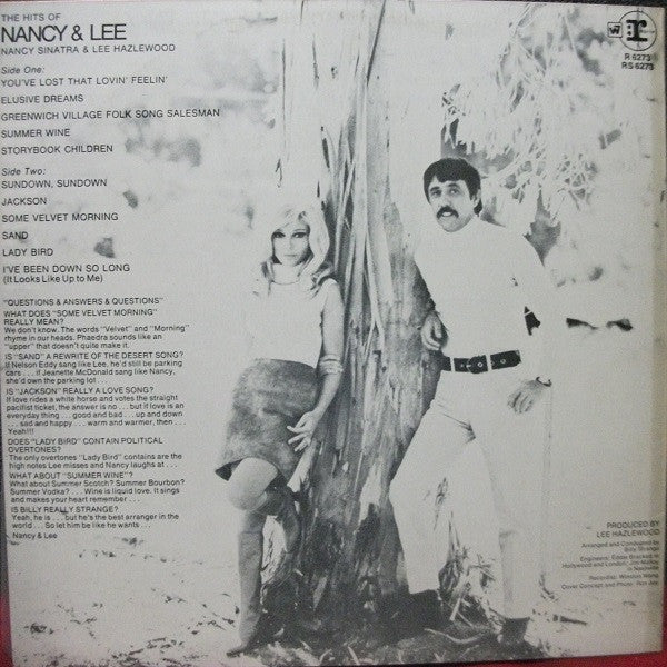 Nancy Sinatra & Lee Hazlewood : Nancy & Lee (LP, Album, RP)
