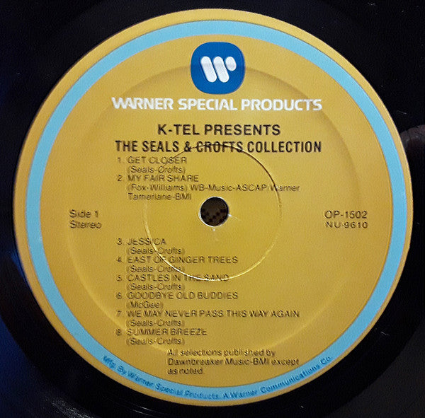 Seals & Crofts : K-tel Presents The Seals & Crofts Collection (LP, Album, Comp, RP, Mon)