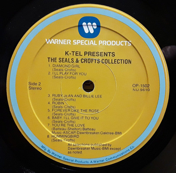 Seals & Crofts : K-tel Presents The Seals & Crofts Collection (LP, Album, Comp, RP, Mon)