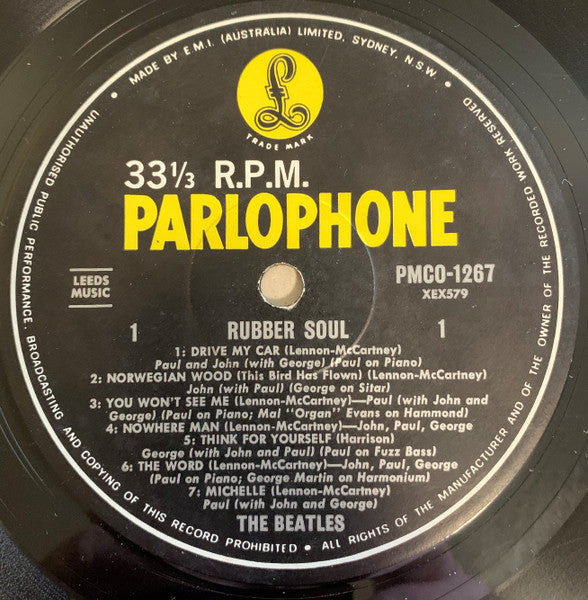 The Beatles : Rubber Soul (LP, Album, Mono)