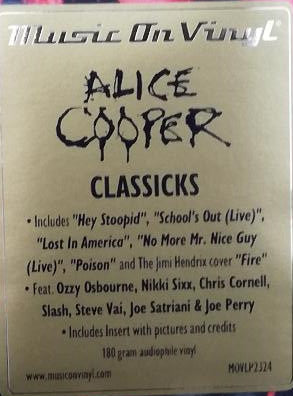 Alice Cooper (2) : Classicks (2xLP, Comp, RE, 180)