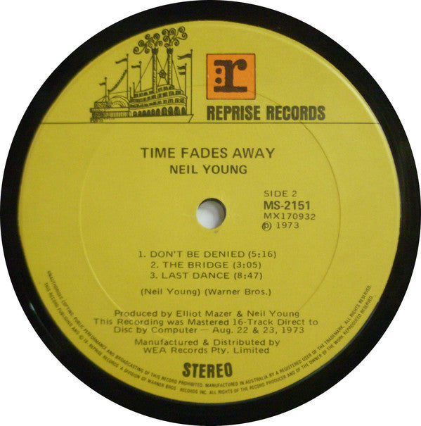 Neil Young : Time Fades Away (LP, Album)