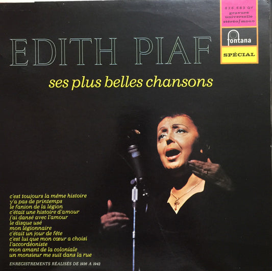 Edith Piaf : Ses Plus Belles Chansons (LP, Comp)