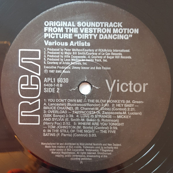 Various : Dirty Dancing (Original Soundtrack) (LP, Album, Comp)