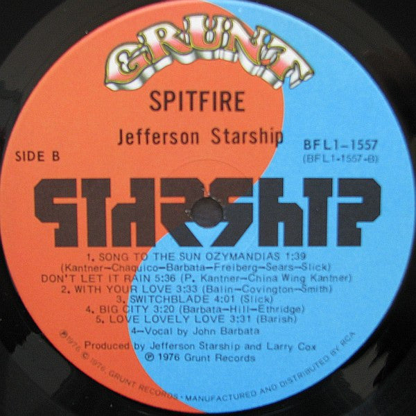 Jefferson Starship : Spitfire (LP, Album)