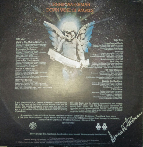 Dennis Waterman : Down Wind Of Angels (LP, Album)
