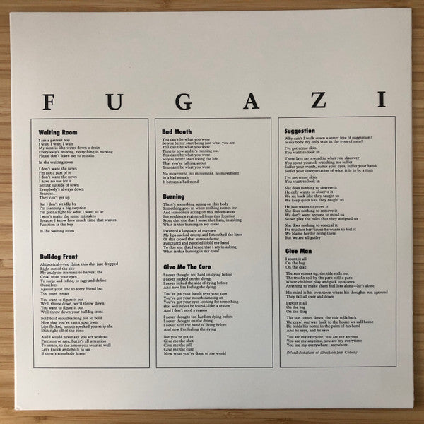 Fugazi : Fugazi (12", EP, RE, RM)