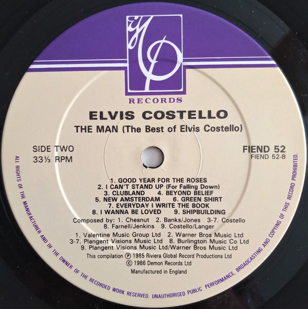 Elvis Costello : The Man (The Best Of Elvis Costello) (LP, Comp)
