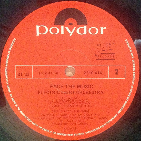 Electric Light Orchestra : Face The Music (LP, Album)