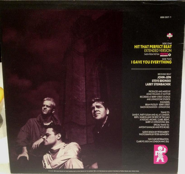 Bronski Beat : Hit That Perfect Beat (12")