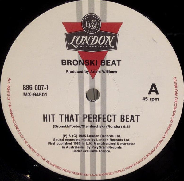 Bronski Beat : Hit That Perfect Beat (12")