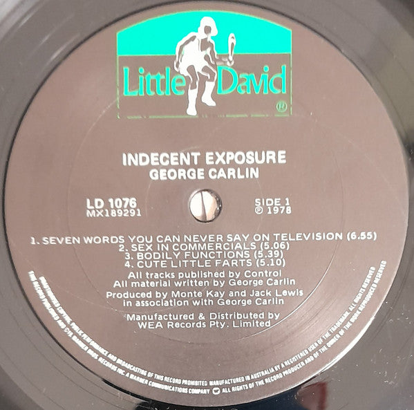 George Carlin : Indecent Exposure: Some Of The Best Of George Carlin (LP, Comp)
