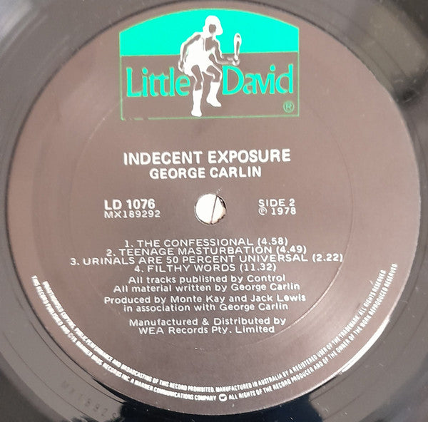 George Carlin : Indecent Exposure: Some Of The Best Of George Carlin (LP, Comp)