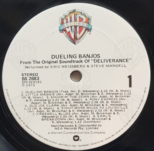 Eric Weissberg And Steve Mandel* : Dueling Banjos From The Original Motion Picture Sound Track Deliverance And Additional Music (LP, Album, RE)