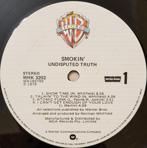 The Undisputed Truth : Smokin' (LP, Album)