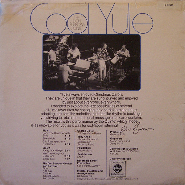 The Don Burrows Quintet : Cool Yule (LP, Album)