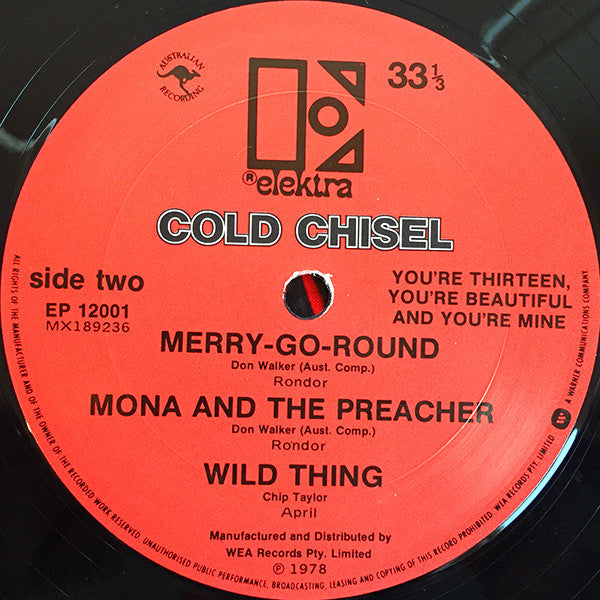 Cold Chisel : You're Thirteen, You're Beautiful And You're Mine (12", EP)