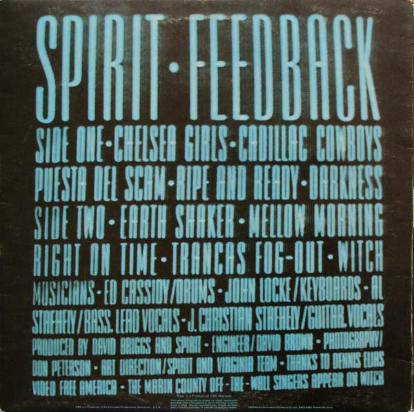 Spirit (8) : Feedback (LP, Album, Gat)