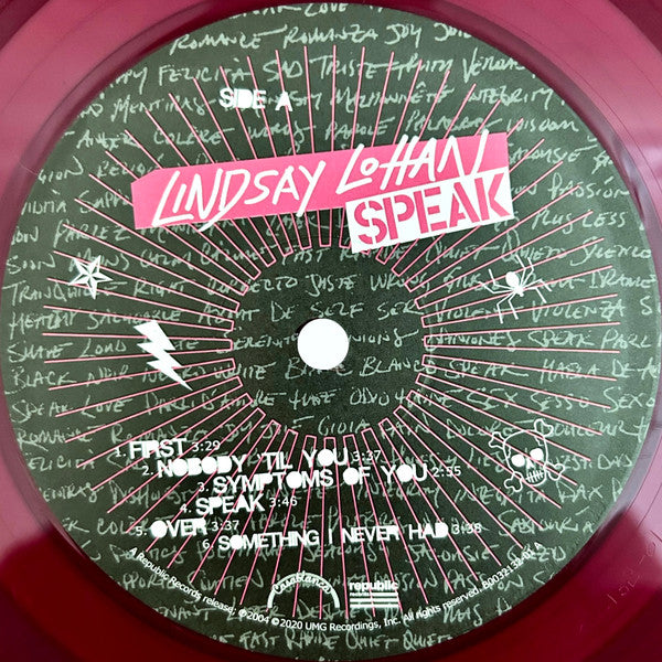 Lindsay Lohan : Speak (LP, Album, Ltd, RE, Vio)
