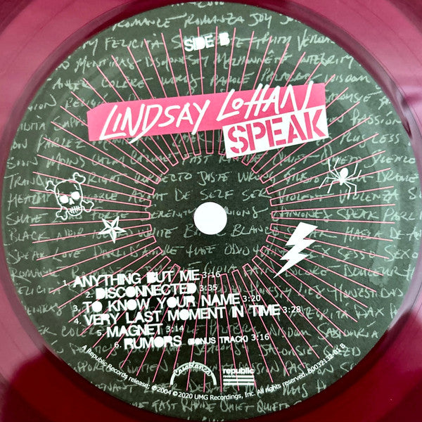 Lindsay Lohan : Speak (LP, Album, Ltd, RE, Vio)