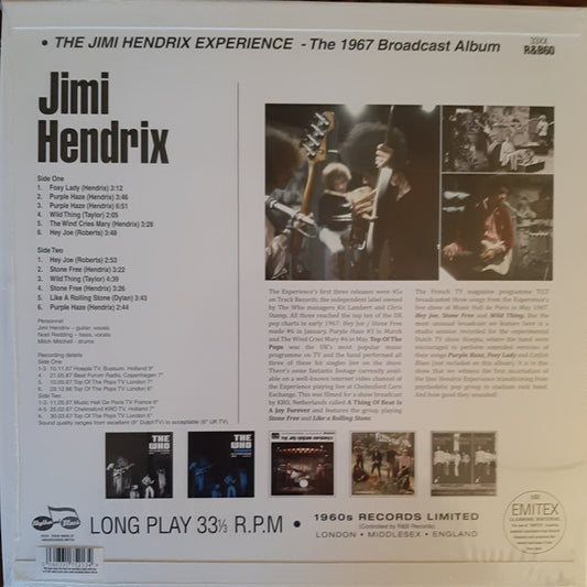 The Jimi Hendrix Experience : The 1967 Broadcast Album   (LP, Comp, Mono, Unofficial)