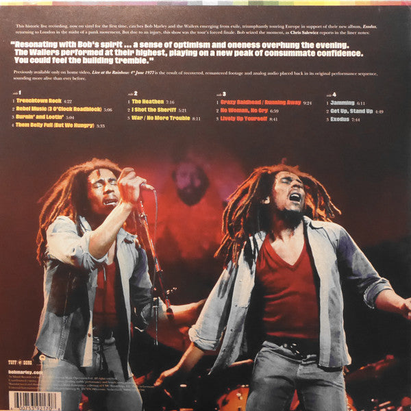 Bob Marley & The Wailers : Live At The Rainbow, 4th June 1977 (2xLP, Album, RM)