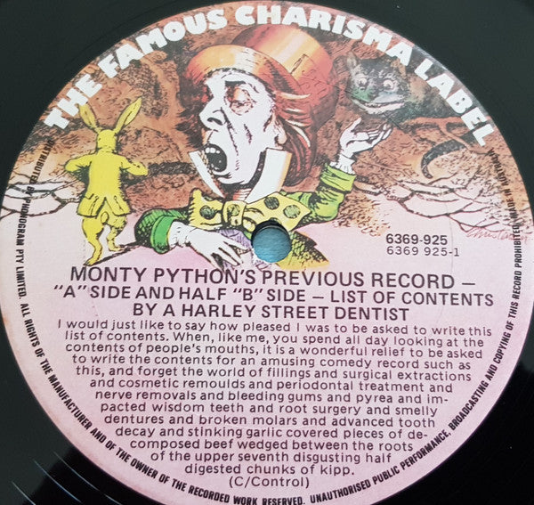 Monty Python : Monty Python's Previous Record (LP, Album)