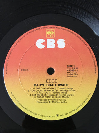 Daryl Braithwaite : Edge (LP, Album)