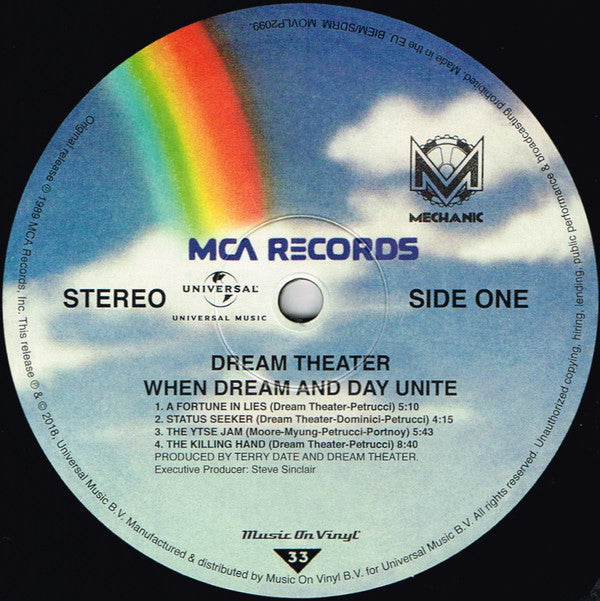 Dream Theater : When Dream And Day Unite (LP, Album, RE)