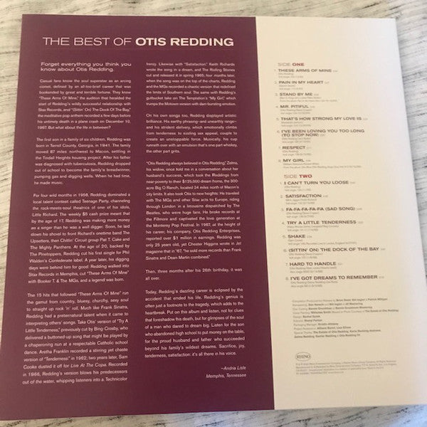 Otis Redding : The Best Of Otis Redding (LP, Comp, RM)