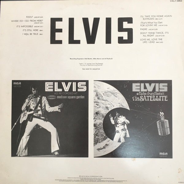 Elvis Presley : Elvis (LP, Album, RE)