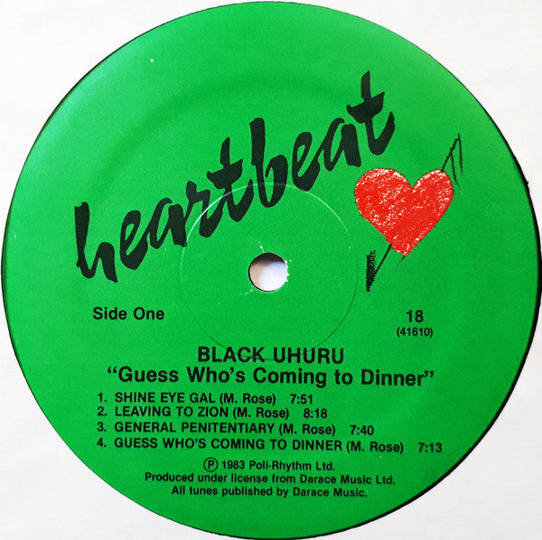Black Uhuru : Guess Who's Coming To Dinner (LP, Album, RE)