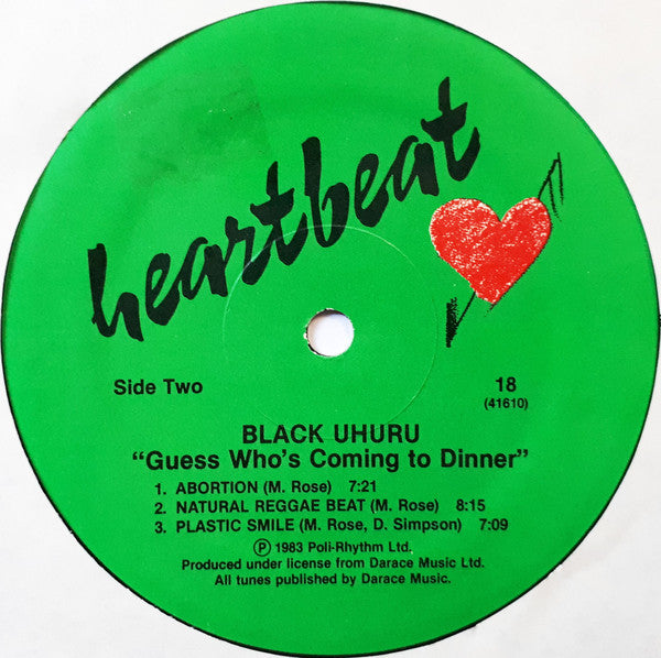 Black Uhuru : Guess Who's Coming To Dinner (LP, Album, RE)