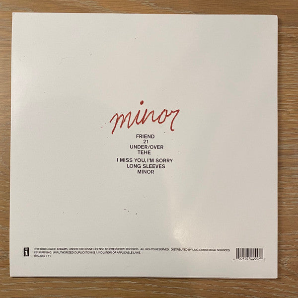 Gracie Abrams : Minor (LP, EP)
