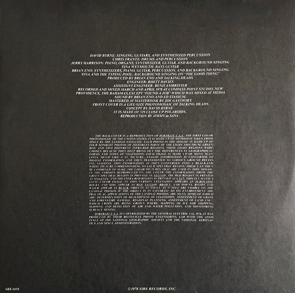 Talking Heads : More Songs About Buildings And Food (LP, Album)