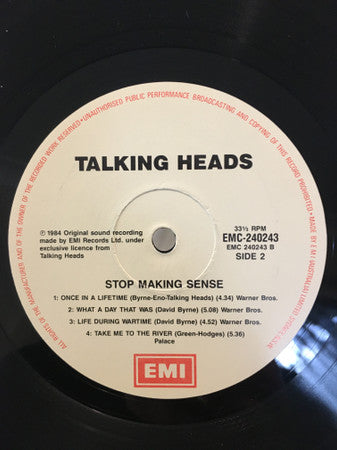 Talking Heads : Stop Making Sense (LP, Album)
