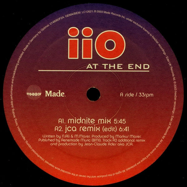 iiO : At The End (12")