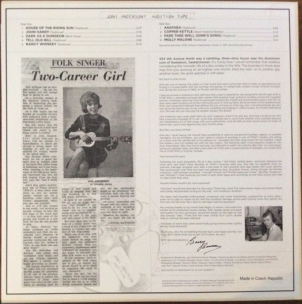 Joni Mitchell : Early Joni - 1963 (LP, Album, 180)