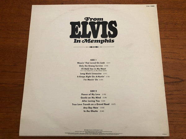 Elvis Presley : From Elvis In Memphis (LP, Album, RE)