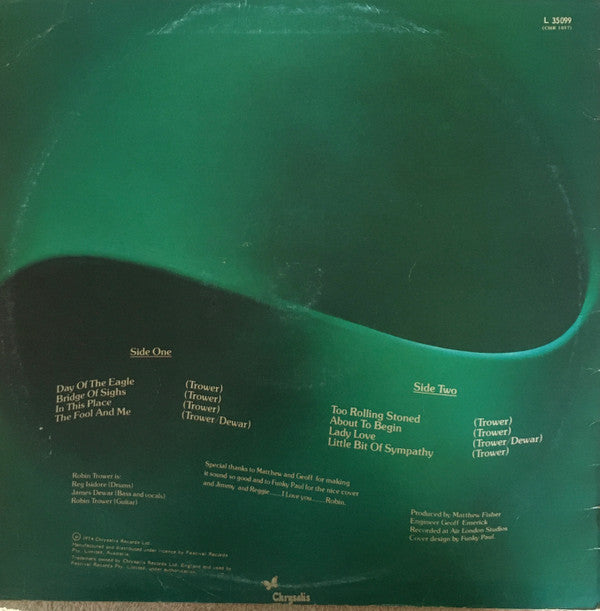 Robin Trower : Bridge Of Sighs (LP, Album, RE)