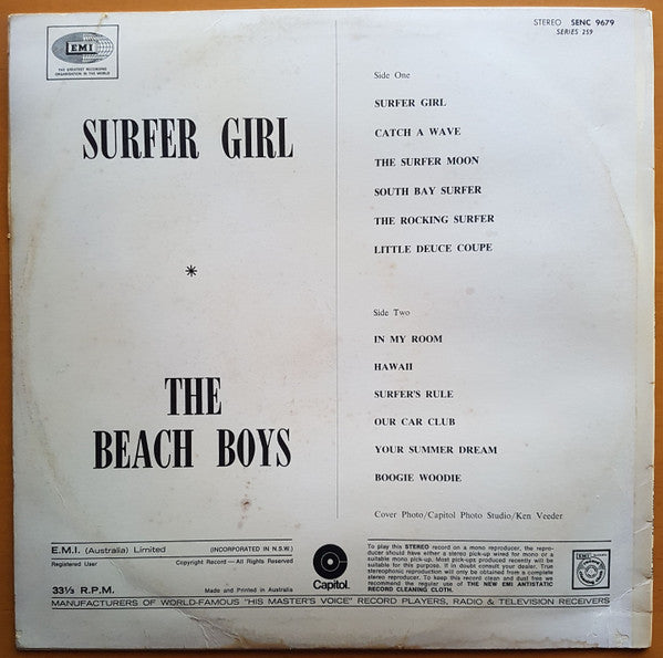 The Beach Boys : Surfer Girl (LP, Album)