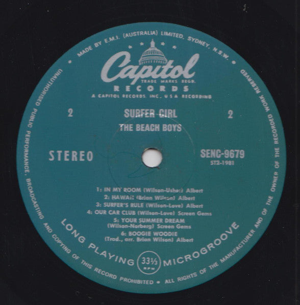 The Beach Boys : Surfer Girl (LP, Album)