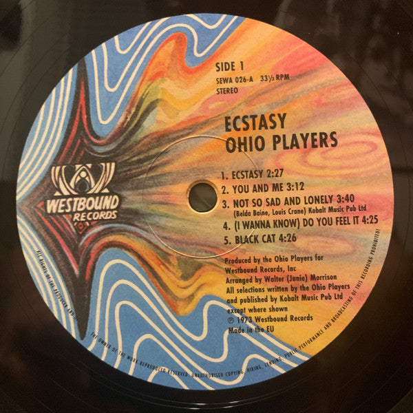 Ohio Players : Ecstasy (LP, Album, RE, Gat)