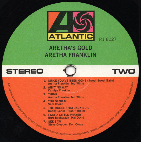 Aretha Franklin : Aretha's Gold (LP, Comp, RE)
