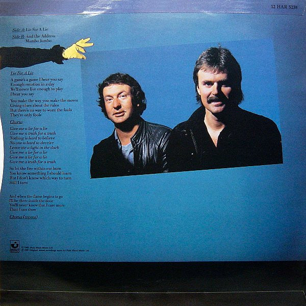 Nick Mason + Rick Fenn Featuring David Gilmour : Lie For A Lie (12", Single)