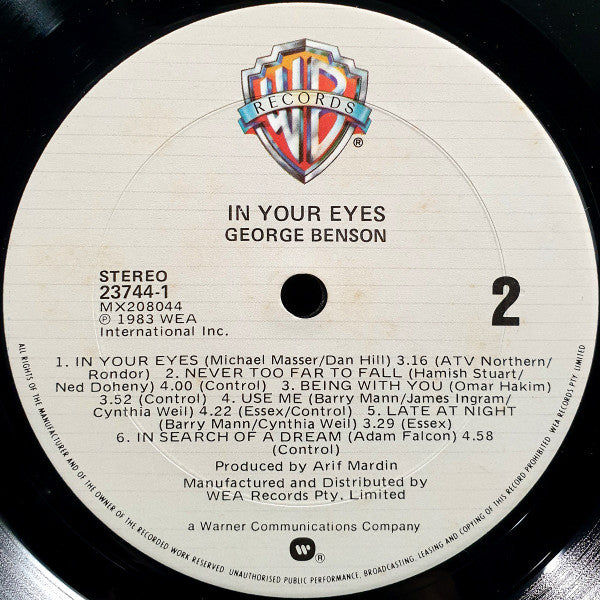George Benson : In Your Eyes (LP, Album)