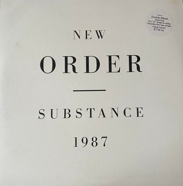 New Order : Substance (2xLP, Comp, Emb)